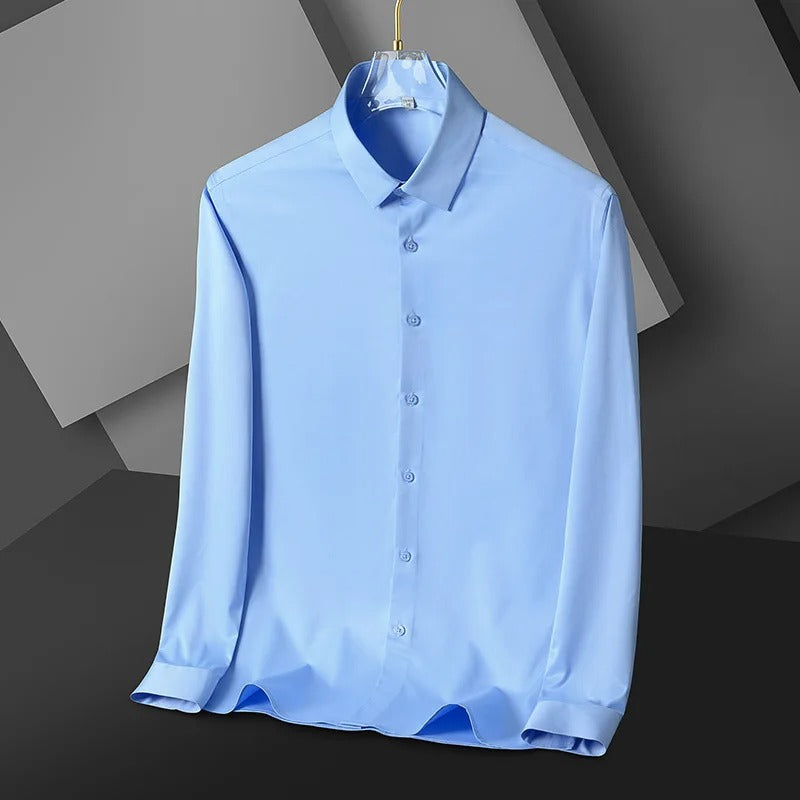 Long Sleeve Dress Shirts For Male Slim Social Business Blouse
