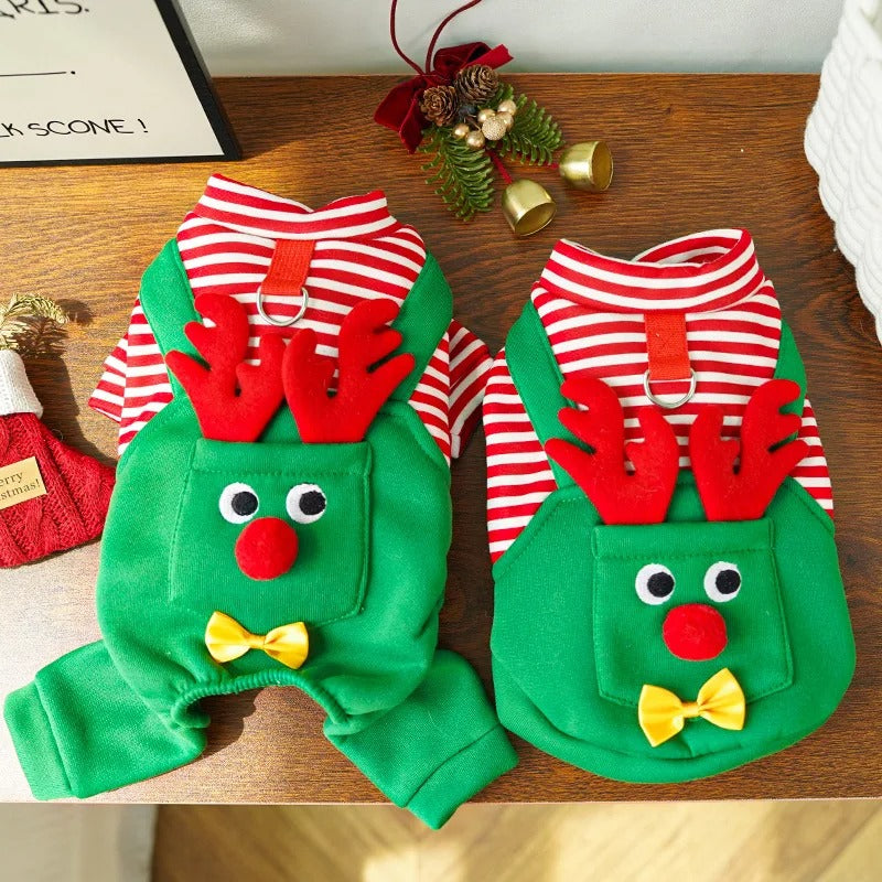 Christmas Pet Dogs Cats Coats Dress Up Costume